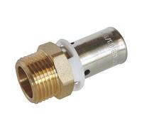 Somatherm Raccord mâle PER à glissement Fixoconnect 12 mm x 12/17 - 3/8" acier inoxydable