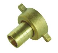 SOMATHERM FOR YOU - Raccord Cannelé Droit 2 Pièces - Fiable, Rapide et Facile à Connecter - Pour Tuyau d’Arrosage Ø19mm - Ecrou Tournant à Ailettes 3/4" - Laiton