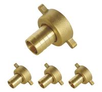 SOMATHERM FOR YOU, Raccord cannelé droit 2 pièces pour tuyau Ø12mm - Ecrou tournant à ailettes 1/2" - Laiton durable - Connexion facile et étanchéité assurée - Idéal pour arrosage (Lot de 4)