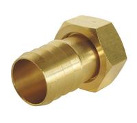 SOMATHERM FOR YOU, Raccord cannelé droit avec écrou tournant 3/8" pour tuyau d'arrosage Ø12mm en laiton - Durable et résistant aux conditions extérieures - Connexion facile