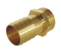 SOMATHERM FOR YOU, Raccord cannelé droit mâle 1/2" pour tuyau d'arrosage Ø15mm en laiton - Durable et résistant aux intempéries - Connexion facile et rapide pour arrosage efficace