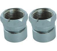SOMATHERM FOR YOU, Raccord chromé F15/21 avec écrou tournant - Installation facile, finition esthétique en laiton, idéal pour eau chaude et froide, compatible avec robinetterie standard (Lot de 2)