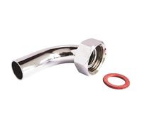 SOMATHERM FOR YOU, Raccord coudé 2 pièces en laiton chromé Ø14 mm avec écrou 15/21 - Idéal pour relier robinet et tube cuivre - Convient pour eau chaude et froide