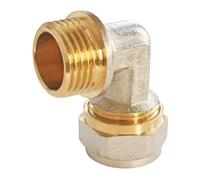 SOMATHERM FOR YOU - Raccord Coudé à Compression pour Tube Multicouche Ø16 - Coude Mâle 15/21 (1/2") - Installation Facile et Rapide - Gris/Argent - Idéal Chauffage et Sanitaire