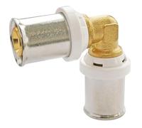 SOMATHERM FOR YOU, Raccord coudé égal à sertir pour tube multicouche Ø26 mm - Compatible avec profils U, H, TH - Sécurité d'étanchéité, norme NF 545, pression max 10 bars