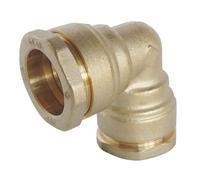 SOMATHERM FOR YOU, Raccord coudé égal en laiton pour tube PE Ø40 mm, pression 20 bars, température -10°C à +80°C, joint torique EPDM, norme ACS, garantie 5 ans, résistant et fiable