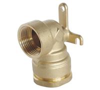 SOMATHERM FOR YOU, Raccord coudé laiton applique murale pour tube PE Ø25 mm - Femelle 3/4" - Montage sécurisé - Pression 20 bars - Température -10° à +80°C - Garantie 5 ans