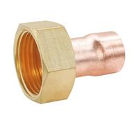 SOMATHERM FOR YOU, Raccord cuivre à souder droit Ø10 avec écrou tournant 12/17 pour plomberie, idéal pour réseaux d'eau sanitaire et chauffage, conforme aux normes en vigueur