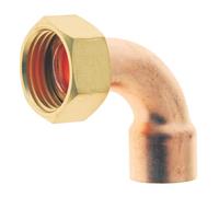 SOMATHERM FOR YOU, Raccord cuivre coudé à souder Ø16 avec écrou tournant 15/21 - Sachet de 2 pièces - Idéal pour plomberie et réseaux d'eau chaude/froide - Normes conformes