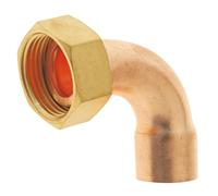 SOMATHERM FOR YOU, Raccord cuivre coudé à souder Ø18 avec écrou tournant 20/27 - Sachet de 2 pièces - Idéal pour plomberie et réseaux d'eau chaude/froide - Normes conformes