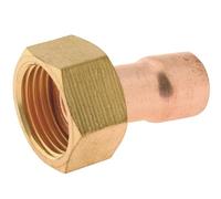 SOMATHERM FOR YOU, Raccord cuivre droit à souder Ø10 avec écrou tournant 12/17 - Sachet de 2 pièces - Idéal pour plomberie, réseaux d'eau sanitaire et chauffage