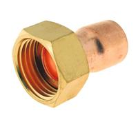 SOMATHERM FOR YOU, Raccord cuivre droit à souder Ø14 avec écrou tournant 15/21 - Sachet de 2 pièces - Idéal pour plomberie, réseaux d'eau sanitaire et chauffage