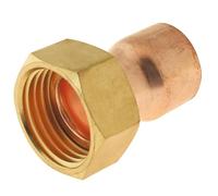 SOMATHERM FOR YOU, Raccord cuivre droit à souder Ø16 avec écrou tournant 15/21 - Sachet de 2 pièces - Idéal pour plomberie, réseaux d'eau sanitaire et chauffage Normes conformes