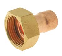 SOMATHERM FOR YOU, Raccord cuivre droit à souder Ø16 avec écrou tournant 20/27 - Sachet de 2 pièces - Idéal pour plomberie et réseaux d'eau chaude/froide - Normes conformes