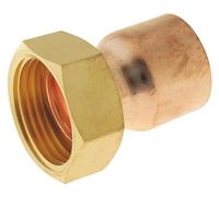 SOMATHERM FOR YOU, Raccord cuivre droit à souder Ø28 avec écrou tournant 26/34 - Sachet de 2 pièces - Idéal pour plomberie et réseaux d'eau sanitaire ou de chauffage
