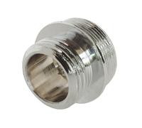 SOMATHERM FOR YOU, Raccord de bec Mâle 15/21 à Mâle 24/100 pour robinetterie - Adaptateur pour aérateur et tuyau d'arrosage - Compatible eau chaude et froide - Couleur gris/argent