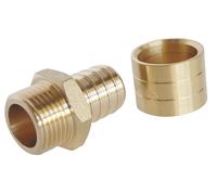 SOMATHERM FOR YOU, Raccord droit à glissement pour tube PER Ø12 - Mâle 12/17 - Lot de 10 - Montage facile, résistant à la corrosion, conforme norme NF 545, pression max 10 bars
