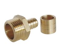SOMATHERM FOR YOU - Raccord droit à glissement pour tube PER Ø12 - Mâle 15/21 (1/2'') Permet de raccorder un tube PER de diamètre Ø12