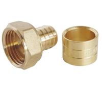SOMATHERM FOR YOU, Raccord droit à glissement pour tube PER Ø16 - Écrou tournant F20/27 - Lot de 10 - Montage facile, résistant à la corrosion, conforme norme NF 545, pression max 10 bars