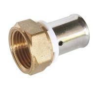 SOMATHERM FOR YOU - Raccord droit à sertir pour tube PER Ø16 - Femelle 20/27 (3/4''), Permet de raccorder un tube PER de diamètre Ø16