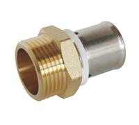 SOMATHERM FOR YOU - Raccord droit à sertir pour tube PER Ø20 - Mâle 20/27 (3/4''), Permet de raccorder un tube PER de diamètre Ø20