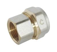 SOMATHERM FOR YOU, Raccord droit à visser pour tube multicouche Ø20 Femelle 15/21 - Installation facile sans outil, étanchéité optimale, démontable, compatible eau chaude/froide, pression max 10 bars