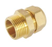 SOMATHERM FOR YOU, Raccord droit à visser pour tube PER Ø20 - Mâle 20/27 - Installation facile sans outil spécifique, démontable, compatible eau chaude/froide, pression max 10 bars