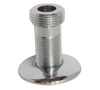 SOMATHERM FOR YOU, Raccord droit chromé 15/21 mâle 20/27 avec rosace Ø50 mm - Raccord laiton pour robinetterie, idéal pour cacher éclats de perçage, compatible eau chaude/froide