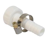 SOMATHERM FOR YOU - Raccord Droit Porte-Tuyau 26 x 34 mm pour Machine à Laver - Entrée à Emboîtement 18 mm - Sortie Femelle Filetée - Blanc - Installation Simple et Fiable