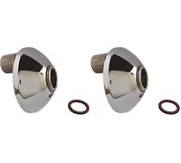 SOMATHERM FOR YOU, Raccord excentré chromé 21mm M15/21-M20/27 avec rosace intégrée, idéal pour rattrapage d'entraxe en robinetterie sanitaire, compatible eau chaude/froide (Lot de 2)