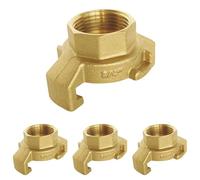 SOMATHERM FOR YOU, Raccord express cannelé Femelle 3/4" avec joint intégré - Connexion rapide pour robinet de puisage - Corps en laiton durable - Idéal pour tuyaux d'arrosage (Lot de 4)