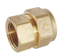 SOMATHERM FOR YOU, Raccord femelle à compression Ø16 pour tube PER, 12/17 (3/8") Installation facile sans outil, démontable, conforme pour eau potable, pression max 10 bars