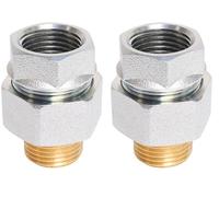 SOMATHERM FOR YOU - Raccord Isolant Diélectrique F15/21(1/2'') - M15/21(1/2'') - Protège Contre Courants Vagabonds - Température Maxi 90°C - Pression Maxi 10 Bars - Gris (Lot de 2)