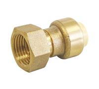 SOMATHERM FOR YOU, Raccord laiton à clipser pour tubes cuivre, PER, multicouche Ø12 mm, écrou tournant 15/21, montage instantané, étanche, démontable, pour plomberie et chauffage