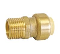 SOMATHERM FOR YOU, Raccord laiton à clipser pour tubes cuivre, PER ou multicouche Ø16 mm - Mâle 20/27, montage instantané, auto-étanche, idéal plomberie, chauffage, sanitaire