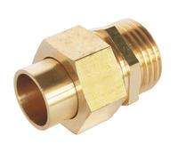 SOMATHERM FOR YOU, Raccord laiton à souder union droit 3 pièces Ø16, mâle 15/21, pour tube cuivre Idéal pour plomberie, réseaux d'eau sanitaire et chauffage Étanchéité assurée