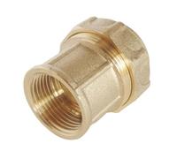 SOMATHERM FOR YOU, Raccord laiton droit à serrage extérieur pour tube PE Ø25 mm - Femelle 3/4" - Étanchéité optimale - Pression 20 bars - Température +5°C à +80°C - Normé ACS