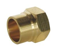 SOMATHERM FOR YOU - Raccord laiton droit à souder - Femelle 15/21 - Pour tube cuivre Ø16 - Sachet de 2 pièces