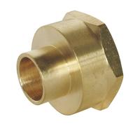 SOMATHERM FOR YOU - Raccord laiton droit à souder - Femelle 20/27 - Pour tube cuivre Ø14 - Sachet de 2 pièces