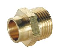 SOMATHERM FOR YOU, Raccord laiton droit à souder Mâle 12/17 pour tube cuivre Ø10 - Sachet de 2 pièces - Idéal pour plomberie, réseaux d'eau sanitaire et chauffage