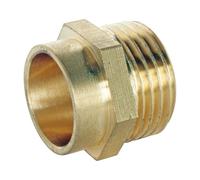 SOMATHERM FOR YOU, Raccord laiton droit à souder Mâle 15/21 pour tube cuivre Ø16 - Sachet de 2 pièces - Idéal pour plomberie, réseaux d'eau sanitaire et chauffage, étanchéité assurée