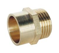 SOMATHERM FOR YOU, Raccord laiton droit à souder Mâle 15/21 pour tube cuivre Ø18 - Sachet de 2 pièces - Idéal pour plomberie, réseaux d'eau sanitaire et chauffage, étanchéité assurée