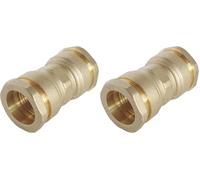 SOMATHERM FOR YOU, Raccord laiton manchon égal pour tube PE Ø20 mm - Longueur 60 mm - Pression max 20 bars - Température -10° à +80°C - Joint torique EPDM - Norme ACS - Garantie 5 ans (Lot de 2)