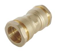 SOMATHERM FOR YOU, Raccord laiton manchon égal pour tube PE Ø50 mm - Longueur 90 mm, pression 20 bars, température -10°C à +80°C, joint torique EPDM, norme ACS, garantie 5 ans