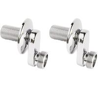 SOMATHERM FOR YOU, Raccord mural contre coudé chromé M12/17 à M20/27, excentré 32mm, avec rosace Ø22mm, idéal pour habiller les sorties de robinet et tuyauterie (Lot de 2)