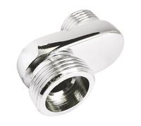 SOMATHERM FOR YOU, Raccord mural contre-coudé chromé M15/21 à M20/27, excentré 25mm, idéal pour rattrapage d'entraxe et installation horizontale de robinetterie sanitaire