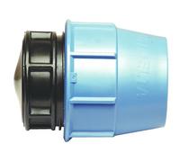 SOMATHERM FOR YOU, Raccord plastique bouchon pour tube PE Ø25 mm - Connexion rapide et facile - Haute résistance - Pression 16 bars - Température max 80°C - Norme ACS - Étanchéité fiable