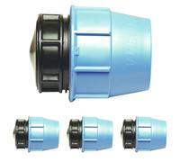 SOMATHERM FOR YOU, Raccord plastique bouchon pour tube PE Ø25 mm - Connexion rapide et facile - Haute résistance - Pression 16 bars - Température max 80°C - Norme ACS - Étanchéité fiable (Lot de 4)
