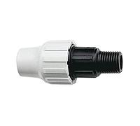 SOMATHERM FOR YOU, Raccord plastique droit pour tube PE Ø25 mm - Mâle 3/4" - Installation facile pour irrigation - Résistant jusqu'à 16 bars et 80°C - Norme ACS - Étanchéité fiable
