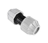 SOMATHERM FOR YOU, Raccord plastique manchon égal pour tube PE Ø32 mm - Installation facile et rapide, idéal pour irrigation - Résistant jusqu'à 16 bars et 80°C, norme ACS